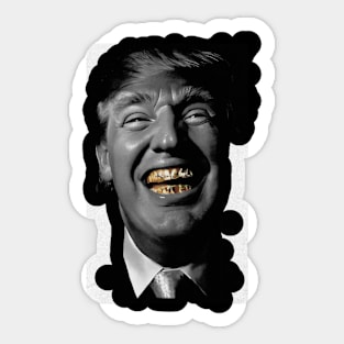 Donald Trump Gold Grill Sticker